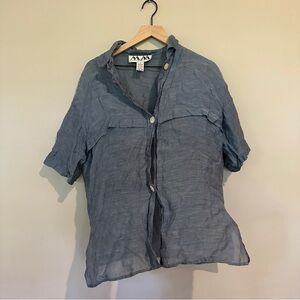 Vintage Silk Button Up Blouse